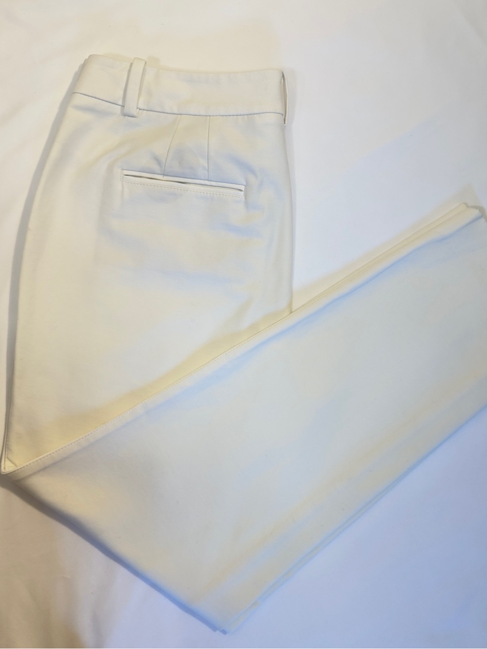 White House | Black Market Women’s White Straight-Leg Slim-Ankle Pants - Picture 2 of 7